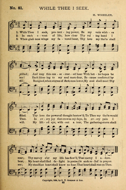 Gospel Melodies: a collection of sacred songs for use in Gospel Meetings, Social Gatheriing, &c., &c. page 83