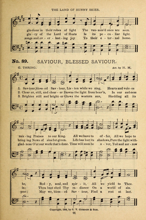 Gospel Melodies: a collection of sacred songs for use in Gospel Meetings, Social Gatheriing, &c., &c. page 91