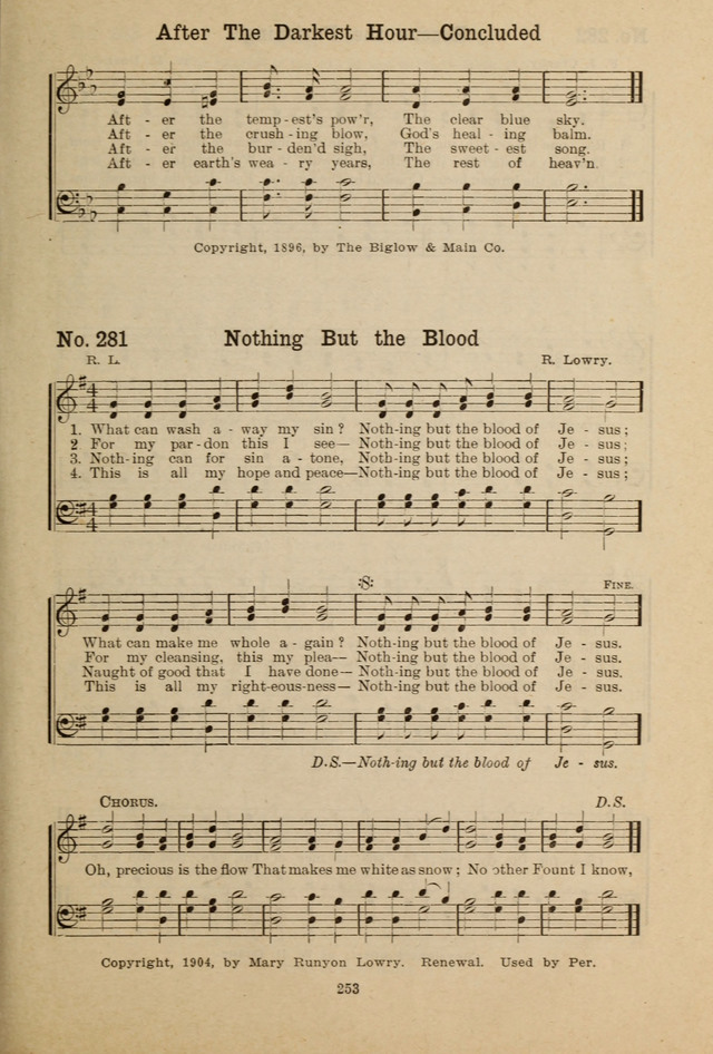 Gospel Melodies: A Collection of Choice Gospel Songs and Hymsn page 253