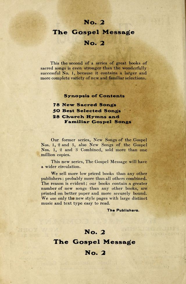 The Gospel Message No. 2 page iii