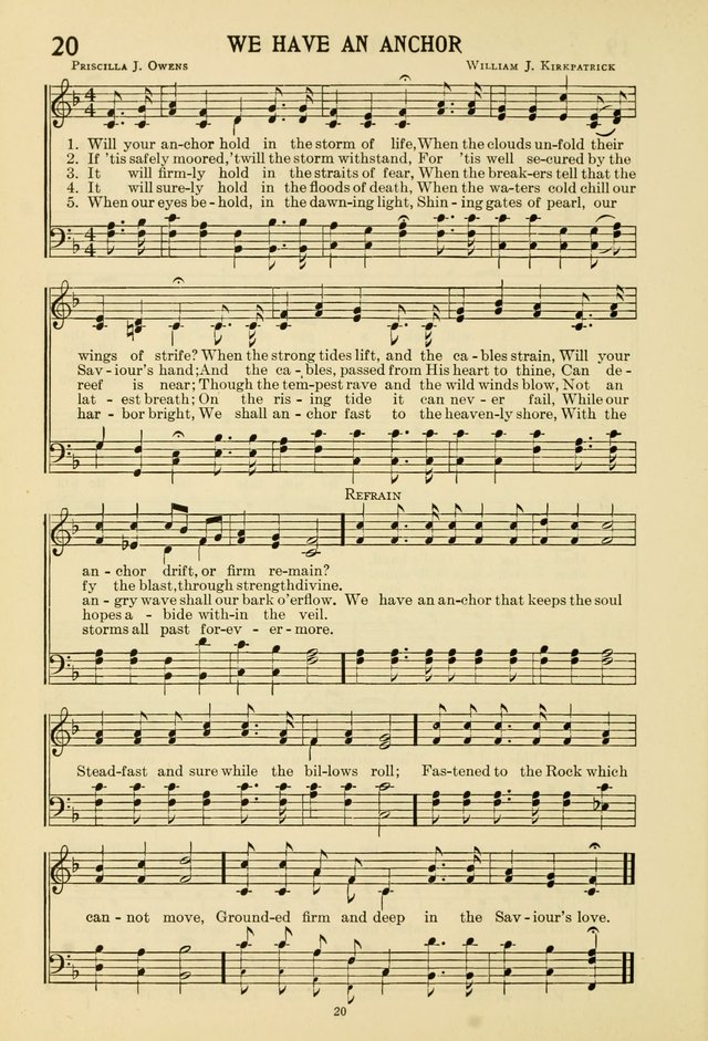 Gospel Melodies and Evangelistic Hymns page 20
