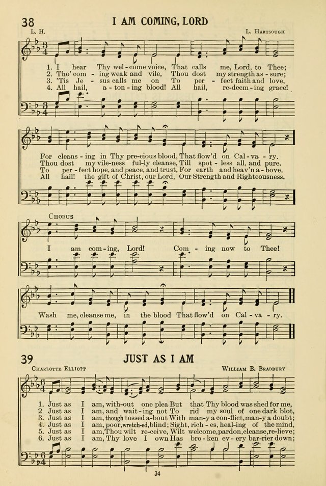Gospel Melodies and Evangelistic Hymns page 34