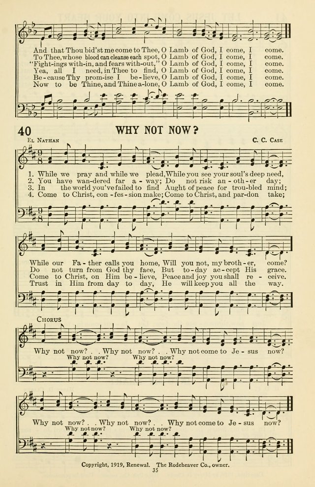 Gospel Melodies and Evangelistic Hymns page 35