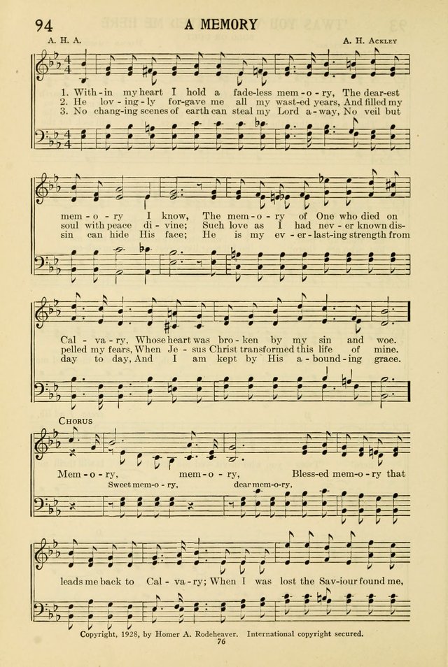Gospel Melodies and Evangelistic Hymns page 76