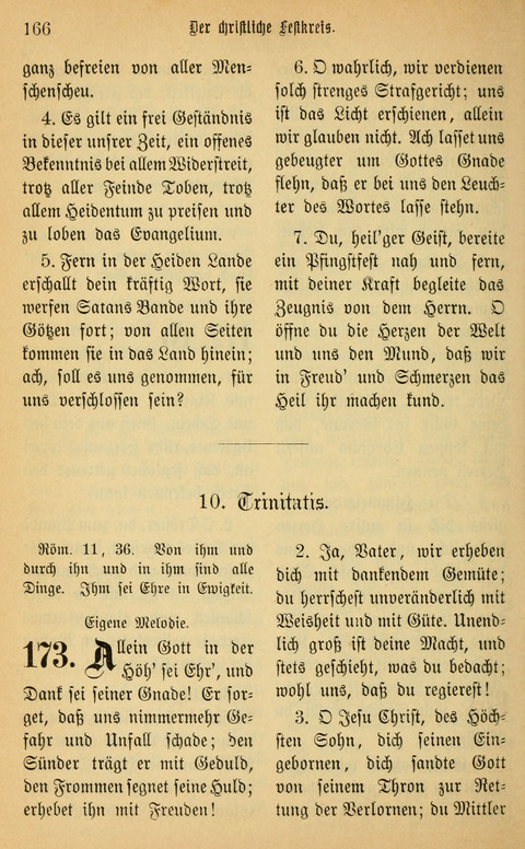 Gesangbuch in Mennoniten-Gemeinden in Kirche und Haus (4th ed.) page 166