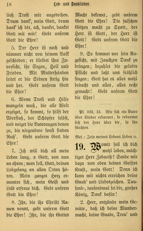 Gesangbuch in Mennoniten-Gemeinden in Kirche und Haus (4th ed.) page 18