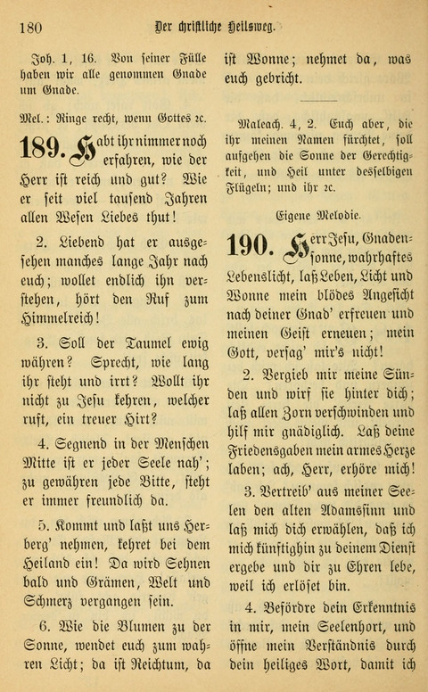 Gesangbuch in Mennoniten-Gemeinden in Kirche und Haus (4th ed.) page 180