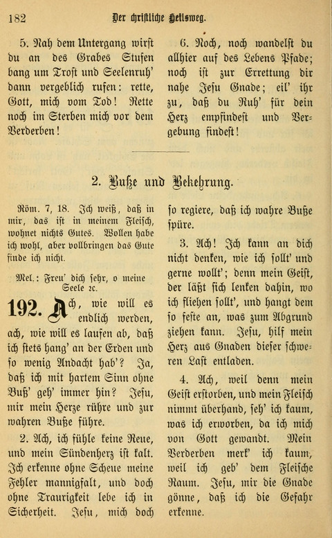 Gesangbuch in Mennoniten-Gemeinden in Kirche und Haus (4th ed.) page 182