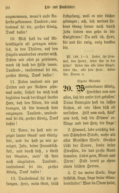 Gesangbuch in Mennoniten-Gemeinden in Kirche und Haus (4th ed.) page 20