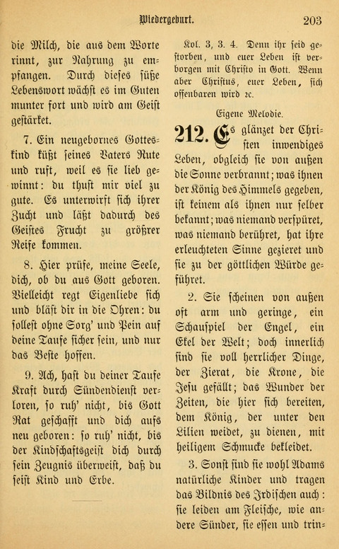 Gesangbuch in Mennoniten-Gemeinden in Kirche und Haus (4th ed.) page 203