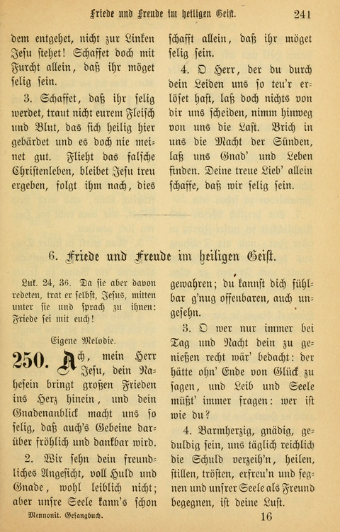 Gesangbuch in Mennoniten-Gemeinden in Kirche und Haus (4th ed.) page 241