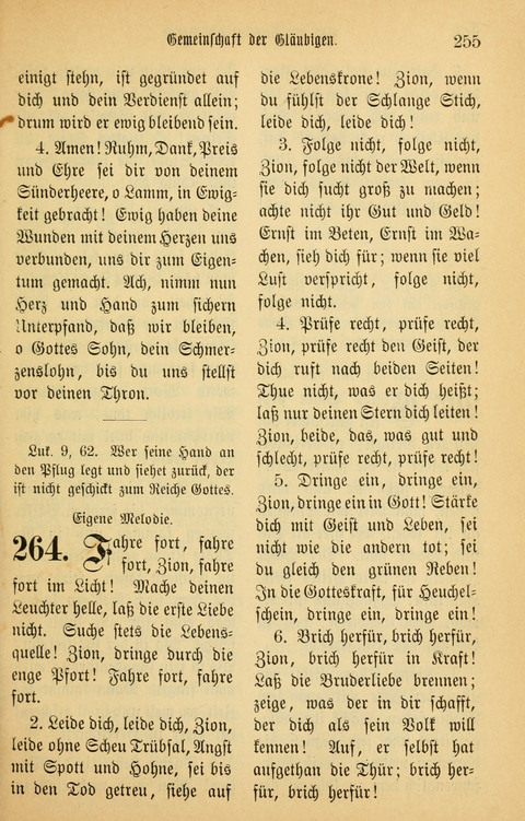 Gesangbuch in Mennoniten-Gemeinden in Kirche und Haus (4th ed.) page 255