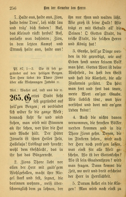 Gesangbuch in Mennoniten-Gemeinden in Kirche und Haus (4th ed.) page 256