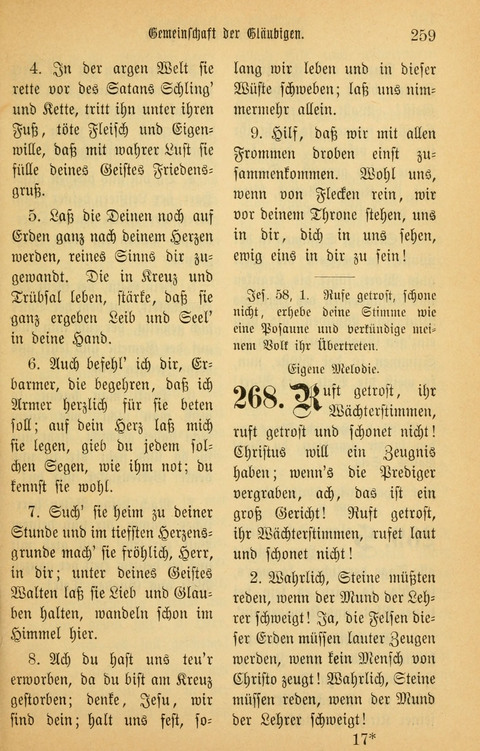 Gesangbuch in Mennoniten-Gemeinden in Kirche und Haus (4th ed.) page 259