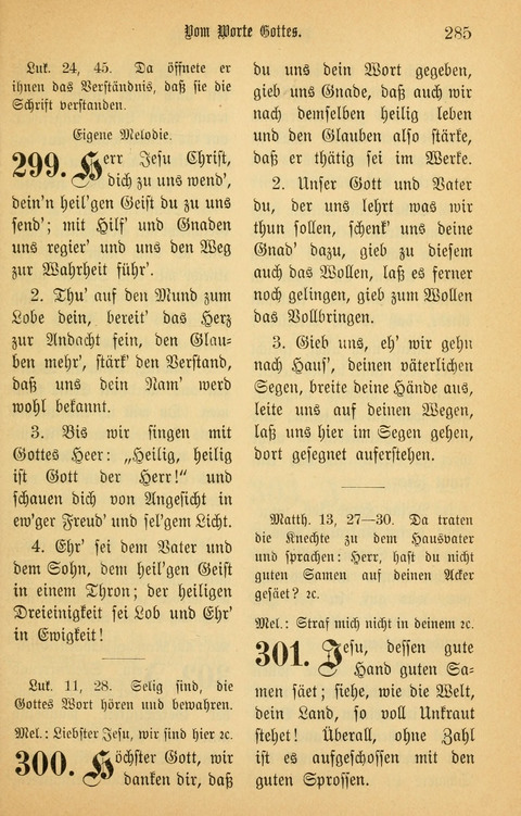 Gesangbuch in Mennoniten-Gemeinden in Kirche und Haus (4th ed.) page 285