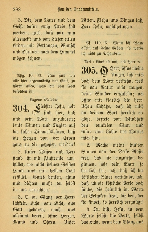 Gesangbuch in Mennoniten-Gemeinden in Kirche und Haus (4th ed.) page 288