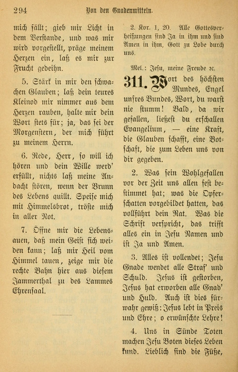 Gesangbuch in Mennoniten-Gemeinden in Kirche und Haus (4th ed.) page 294