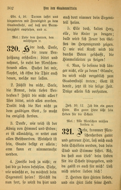 Gesangbuch in Mennoniten-Gemeinden in Kirche und Haus (4th ed.) page 302