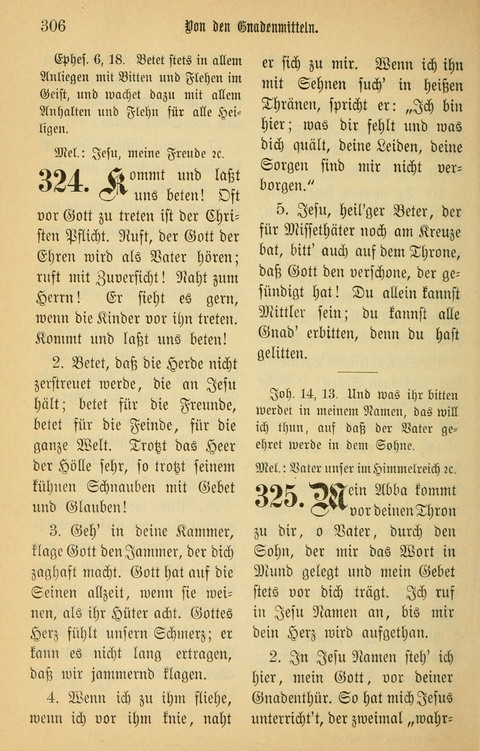 Gesangbuch in Mennoniten-Gemeinden in Kirche und Haus (4th ed.) page 306