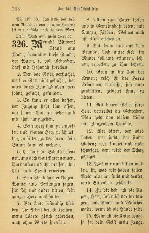 Gesangbuch in Mennoniten-Gemeinden in Kirche und Haus (4th ed.) page 308