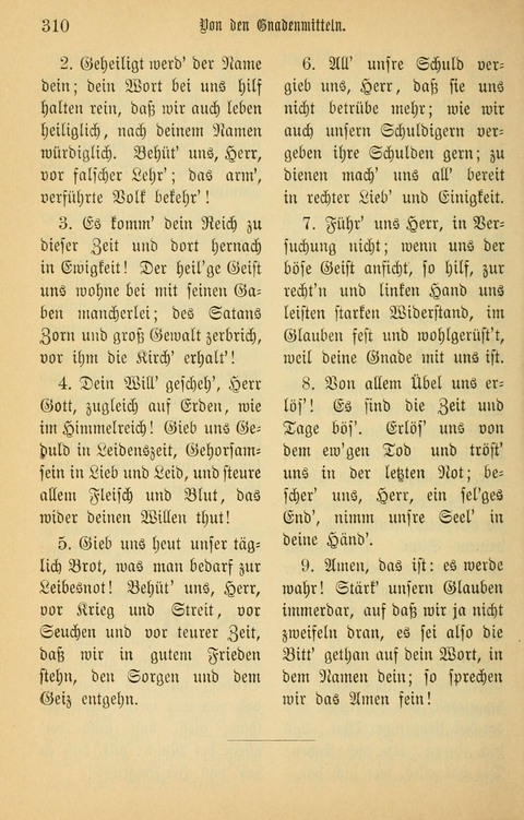 Gesangbuch in Mennoniten-Gemeinden in Kirche und Haus (4th ed.) page 310