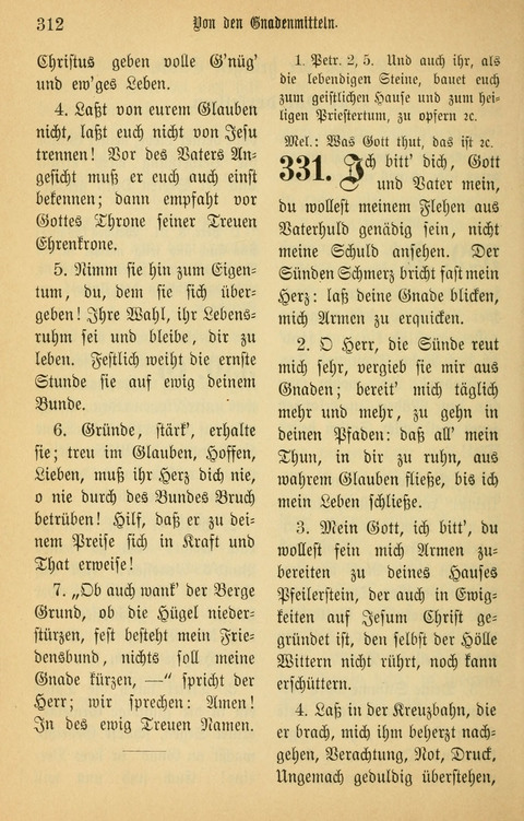 Gesangbuch in Mennoniten-Gemeinden in Kirche und Haus (4th ed.) page 312