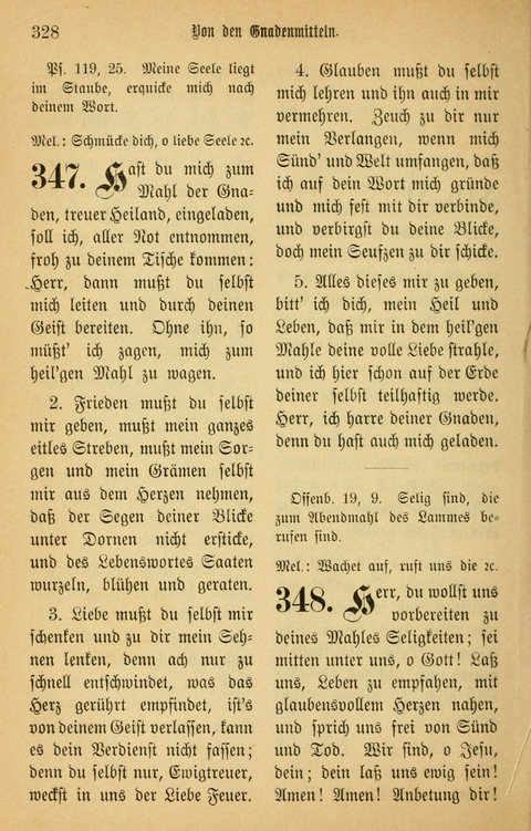 Gesangbuch in Mennoniten-Gemeinden in Kirche und Haus (4th ed.) page 328