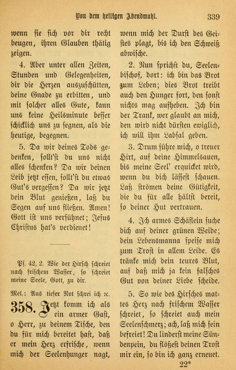 Gesangbuch in Mennoniten-Gemeinden in Kirche und Haus (4th ed.) page 339