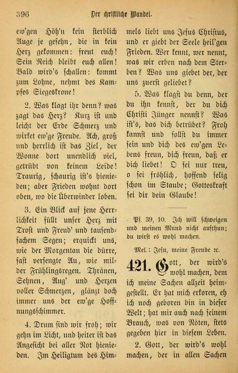 Gesangbuch in Mennoniten-Gemeinden in Kirche und Haus (4th ed.) page 396