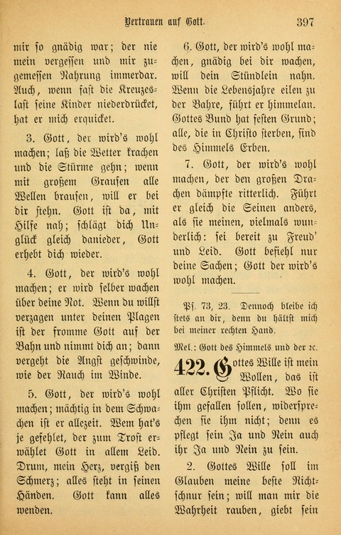 Gesangbuch in Mennoniten-Gemeinden in Kirche und Haus (4th ed.) page 397