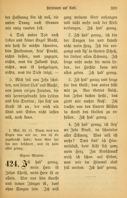 Gesangbuch in Mennoniten-Gemeinden in Kirche und Haus (4th ed.) page 399