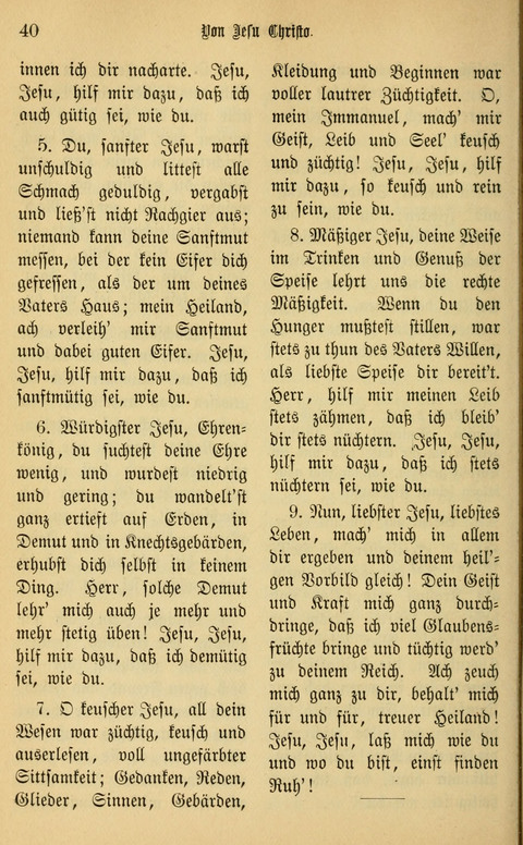 Gesangbuch in Mennoniten-Gemeinden in Kirche und Haus (4th ed.) page 40