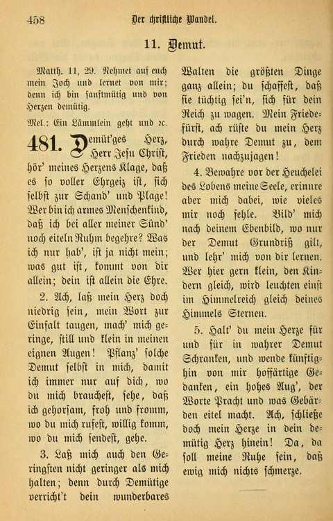 Gesangbuch in Mennoniten-Gemeinden in Kirche und Haus (4th ed.) page 458