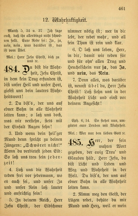 Gesangbuch in Mennoniten-Gemeinden in Kirche und Haus (4th ed.) page 461