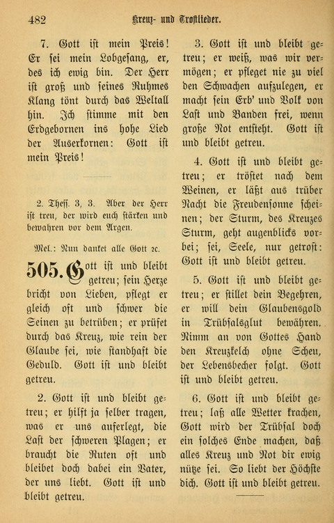 Gesangbuch in Mennoniten-Gemeinden in Kirche und Haus (4th ed.) page 482