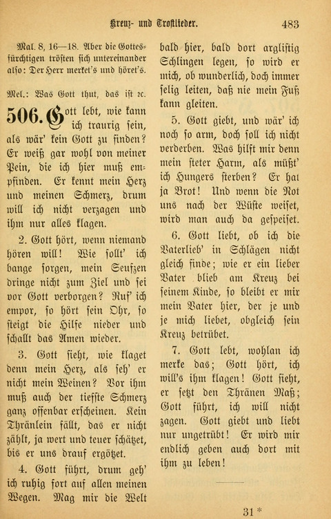 Gesangbuch in Mennoniten-Gemeinden in Kirche und Haus (4th ed.) page 483