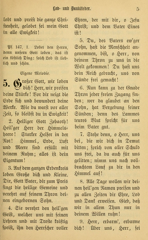 Gesangbuch in Mennoniten-Gemeinden in Kirche und Haus (4th ed.) page 5