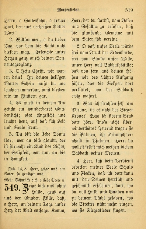 Gesangbuch in Mennoniten-Gemeinden in Kirche und Haus (4th ed.) page 519