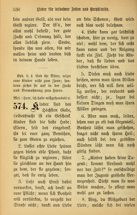 Gesangbuch in Mennoniten-Gemeinden in Kirche und Haus (4th ed.) page 536