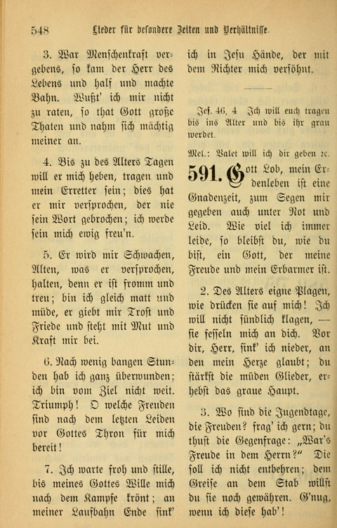 Gesangbuch in Mennoniten-Gemeinden in Kirche und Haus (4th ed.) page 548