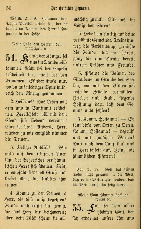 Gesangbuch in Mennoniten-Gemeinden in Kirche und Haus (4th ed.) page 56