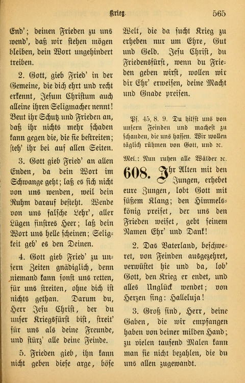 Gesangbuch in Mennoniten-Gemeinden in Kirche und Haus (4th ed.) page 565