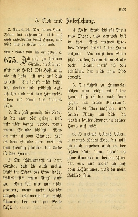 Gesangbuch in Mennoniten-Gemeinden in Kirche und Haus (4th ed.) page 623