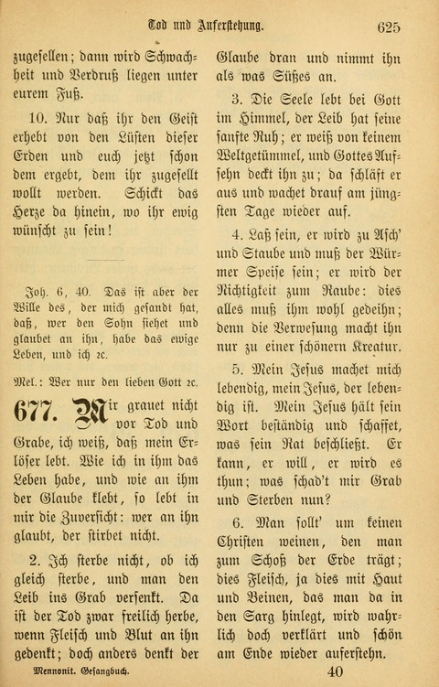 Gesangbuch in Mennoniten-Gemeinden in Kirche und Haus (4th ed.) page 625