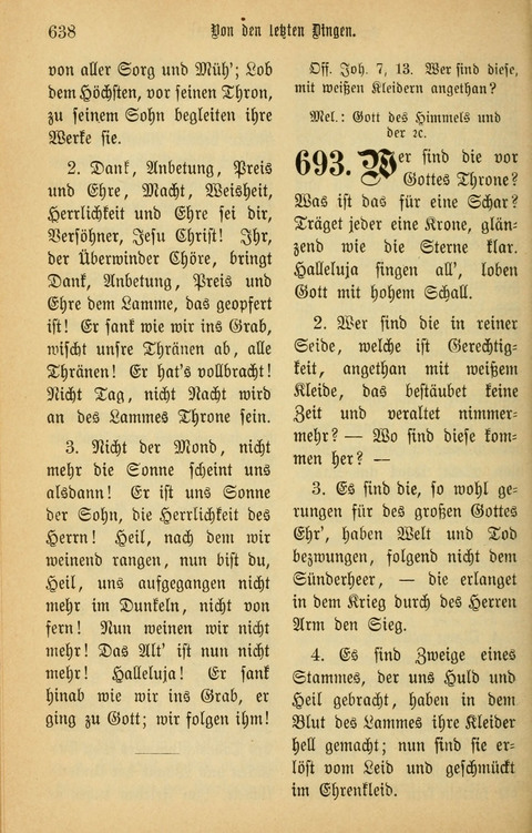 Gesangbuch in Mennoniten-Gemeinden in Kirche und Haus (4th ed.) page 638