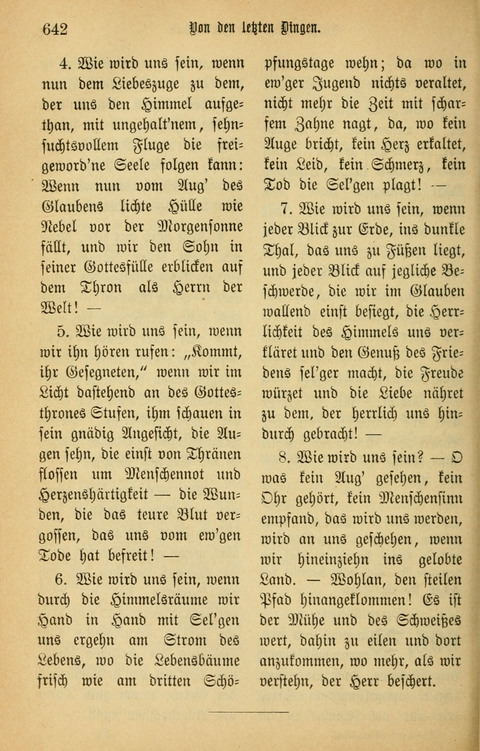 Gesangbuch in Mennoniten-Gemeinden in Kirche und Haus (4th ed.) page 642