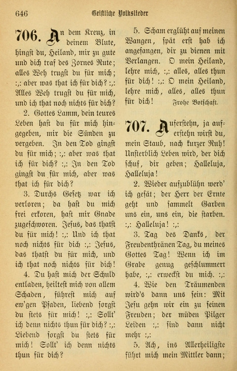 Gesangbuch in Mennoniten-Gemeinden in Kirche und Haus (4th ed.) page 646