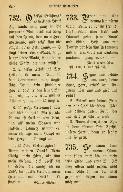 Gesangbuch in Mennoniten-Gemeinden in Kirche und Haus (4th ed.) page 658