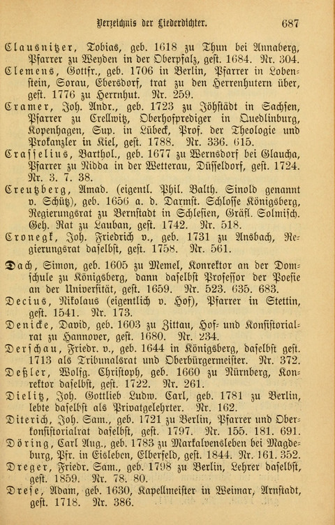 Gesangbuch in Mennoniten-Gemeinden in Kirche und Haus (4th ed.) page 687