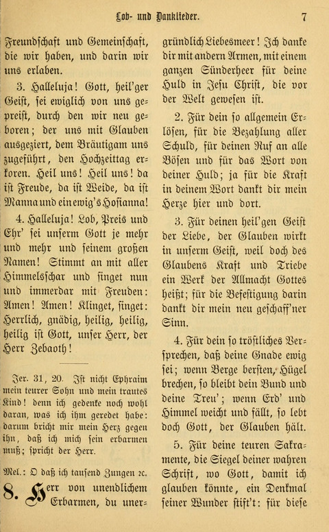 Gesangbuch in Mennoniten-Gemeinden in Kirche und Haus (4th ed.) page 7
